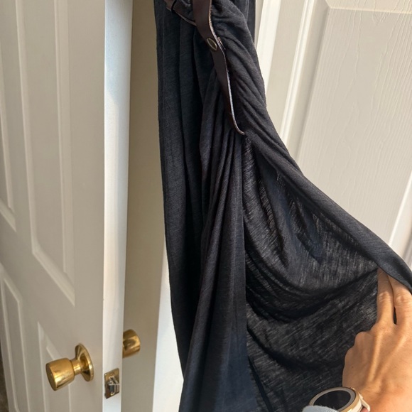 Jean Paul Gaultier gray wool leather harness asymmetrical dress size small - Picture 5 of 12